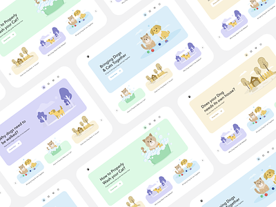 Pettty animal cat dog illustration layout minimal pets simple ui uidesign webdesign