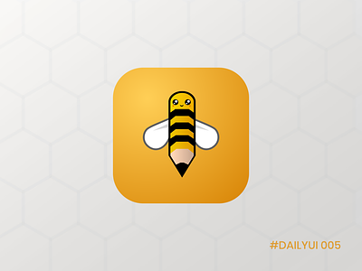 Day 5 - Daily UI Challenge - App Icon bee dailyui design figma logo pencil sketch ui ux vector