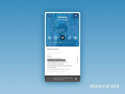 Day 9 - Daily UI Challenge - Music Player dailyui design figma music player sketch ui ux