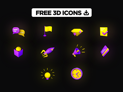 Free 3D Icons - made on blender 3d 3d icons blender blender3d icon design iconography icons icons pack iconset
