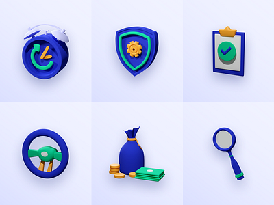 3D Icons for Yescar