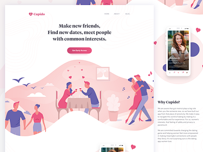 Dating App - Web Landing page