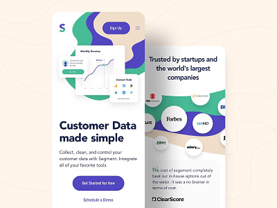 Mobile Landing page - Analytics Tool