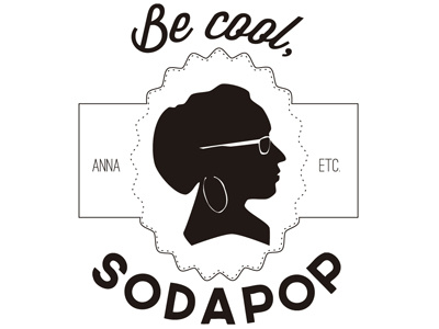 Be Cool, Sodapop Blog Logo blog cameo logo silhouette