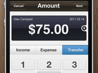 Amount amount iphone jumsoft money ui