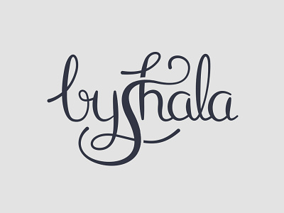 By Shala lettering logotype script