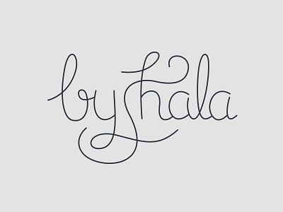 By Shala 2 lettering logotype script