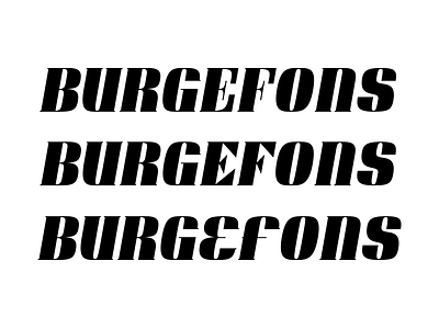 Display font E & F design type