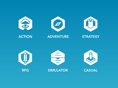 Game Icons game hexagon icons