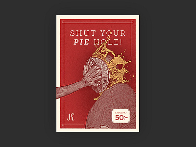 Katarina Apple Pie Poster halftone katarina ölkafé poster silkscreen