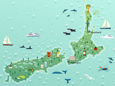 New Zealand Yachting Map