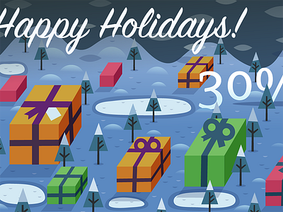 Happy Holidays from DesignModo artwork christmas illustration illustrator sale vector