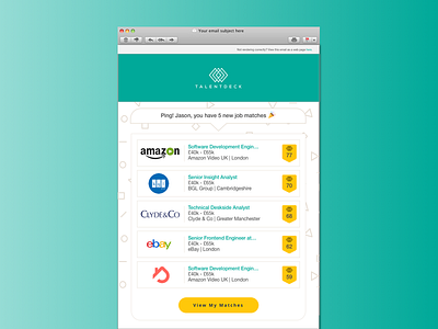Job Matches | Email Alerts | Talent Deck alerts email job matches notifications talent deck