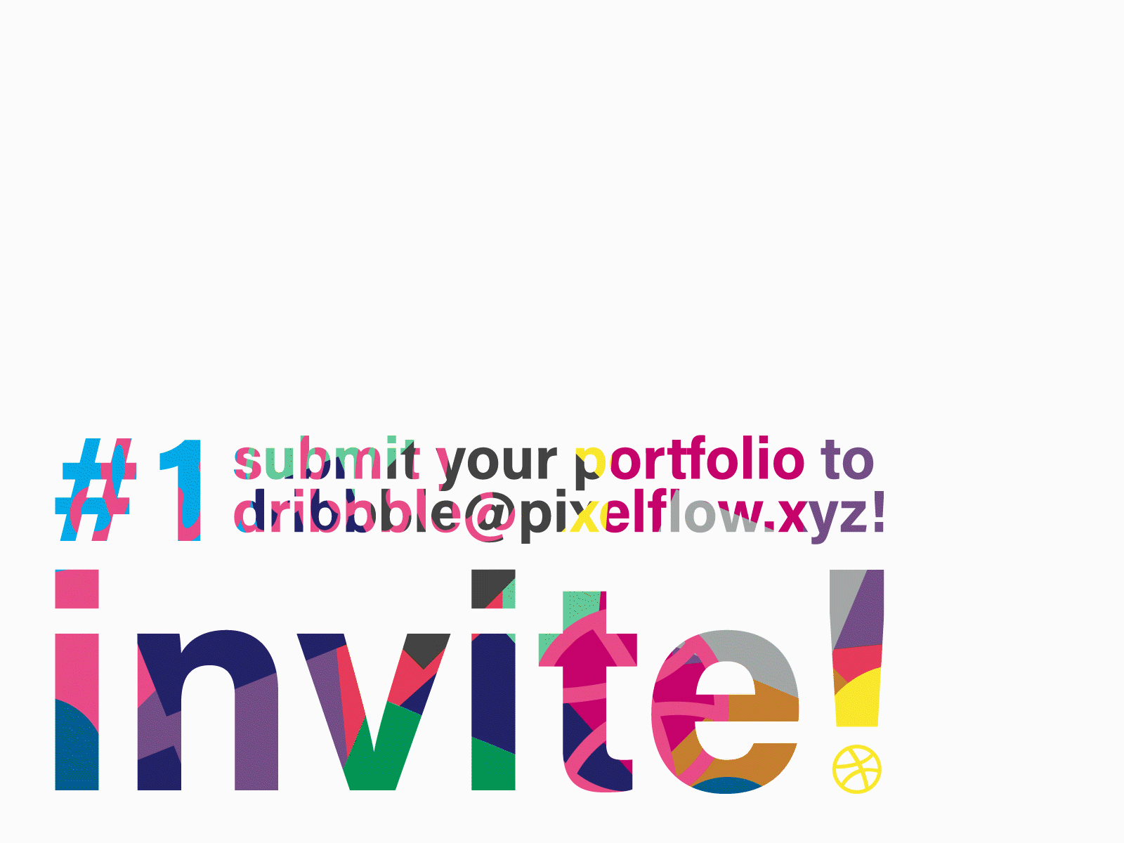 i've got an invite for you! animation debut design dribbble flat illustration invite lettering logo type typography vector
