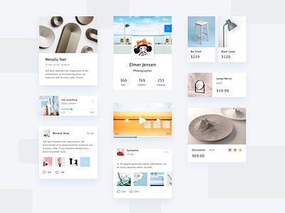 Social app app art article clean concise design kit minimalism mobile app music product shopping ui