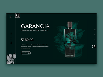 GARANCIA perfume art clean concise design elegant kit minimalism perfume shopping ui web web design