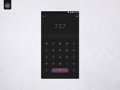 Daily UI Challenge 004 - Calculator