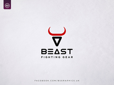Beast Fighting Gear Logo 2d branding clean design flat icon logo vector