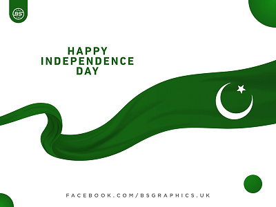 Pakistan Independence Day clean design flat graphic graphic design green independence minimal simple