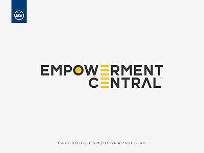 Empowerment Central Logo 2d app black brand branding clean creative design flat graphic design icon identity lettering logo minimal simple type typography vector web