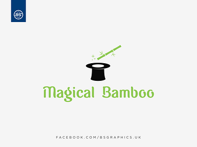 Magical Bamboo Logo 2d black brand branding clean creative design flat graphic design icon identity illustration logo minimal simple vector