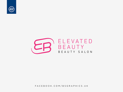 Elevated Beauty Salon Logo 2d brand branding clean creative design flat graphic design icon identity logo logo design minimal pink salon simple typography vector
