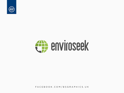 Enviroseek Logo 2d brand branding clean creative design flat graphic design green icon identity illustrator lettering logo minimal simple type typography vector web