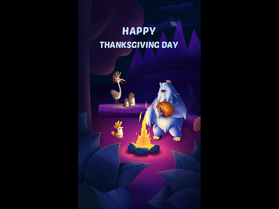 happy thanksgibing day animation design icon illustration illustrator logo type web