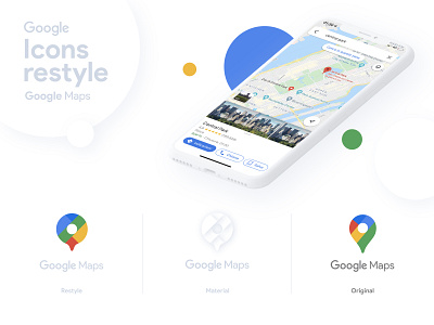 Google icons restyle - Google Maps