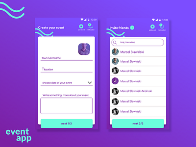 event app – steps