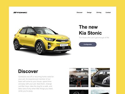 Kia Stonic – Web adobexd app color dailyui design fun kia ui ux web