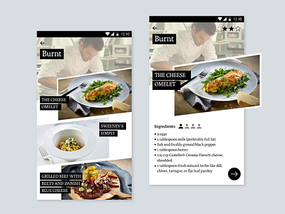 Cook recipe App adobexd android app dailyui sketch 2d ui uiux ux