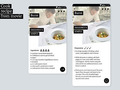 Burnt – Cook App screen 2d adobexd app cook dailyui ios sketch ui uiux ux