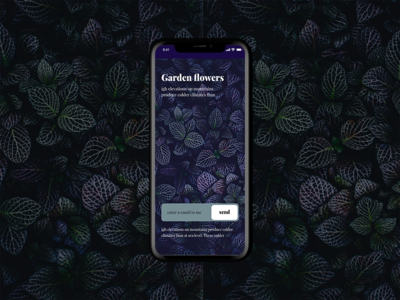 Garden newsletter screen