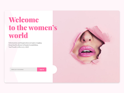 sign in page for website adobexd dailyui pink sign in ui website header women