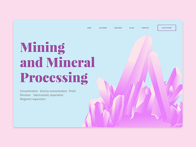 Mineral landingpage