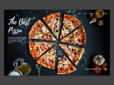 Landing Page For new pizza place in the city 2d adobexd dailyui illustrator landing page photoshop ui uiux ux web adobe