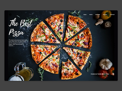 Landing Page For new pizza place in the city