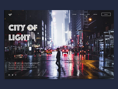 Landing Page _ City of Light 2d adobexd dailyui illustrator landingpage photoshop ui uiux ux web adobe