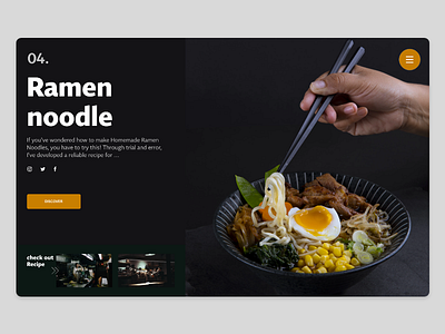 Landing Page _ Ramen 2d adobexd dailyui illustrator landingpage photoshop ui uiux ux web adobe