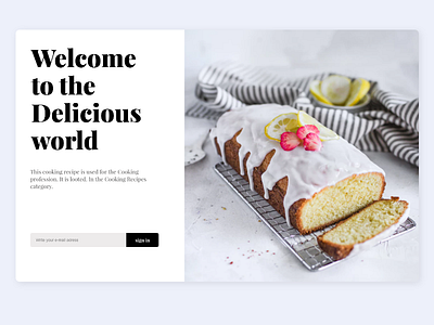 sign in page for website 2d adobexd cake dailyui design sing in ui uiux ux