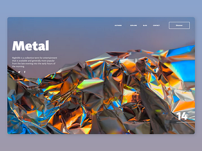 Metal landing page dailyui design landingpage ui ux web adobe