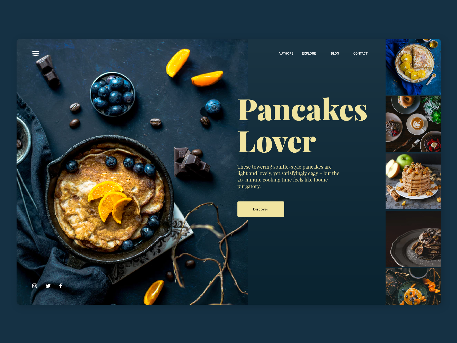 Pancakes Landing Page by Barbara Jura on Dribbble