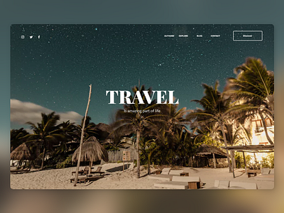 Travel daily Landing page nr.3 dailyui design landingpage photo travel ui