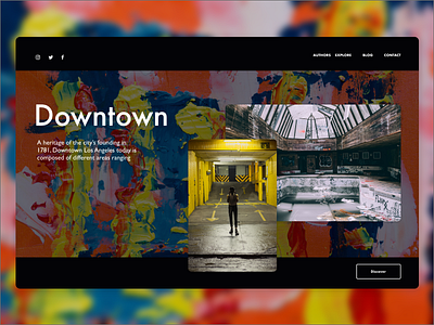 Downtown Landing Page adobexd dailyui landing page typography ui web adobe