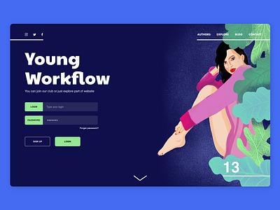 Young Workflow Portal adobexd dailyui illustration procreate app ui uiux ux vector