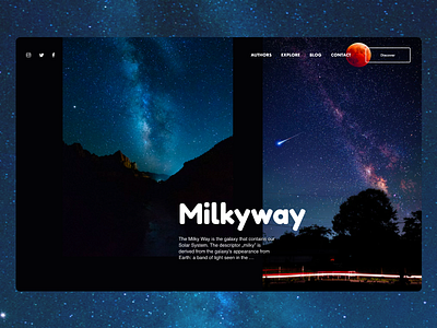 Milkyway Landing Page adobexd dailyui design landingpage typography ui uiux ux