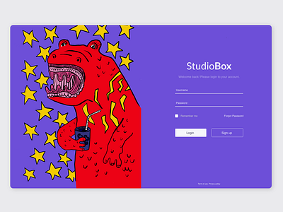 sign in page StudioBOX adobexd dailyui design illustration ui uiux ux