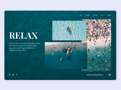 Relax Landing Page adobexd dailyui landingpage ui uiux ux
