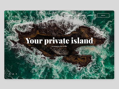 Landing Page – Private island adobexd dailyui design landingpage typography ui uiux ux